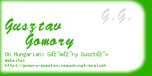 gusztav gomory business card